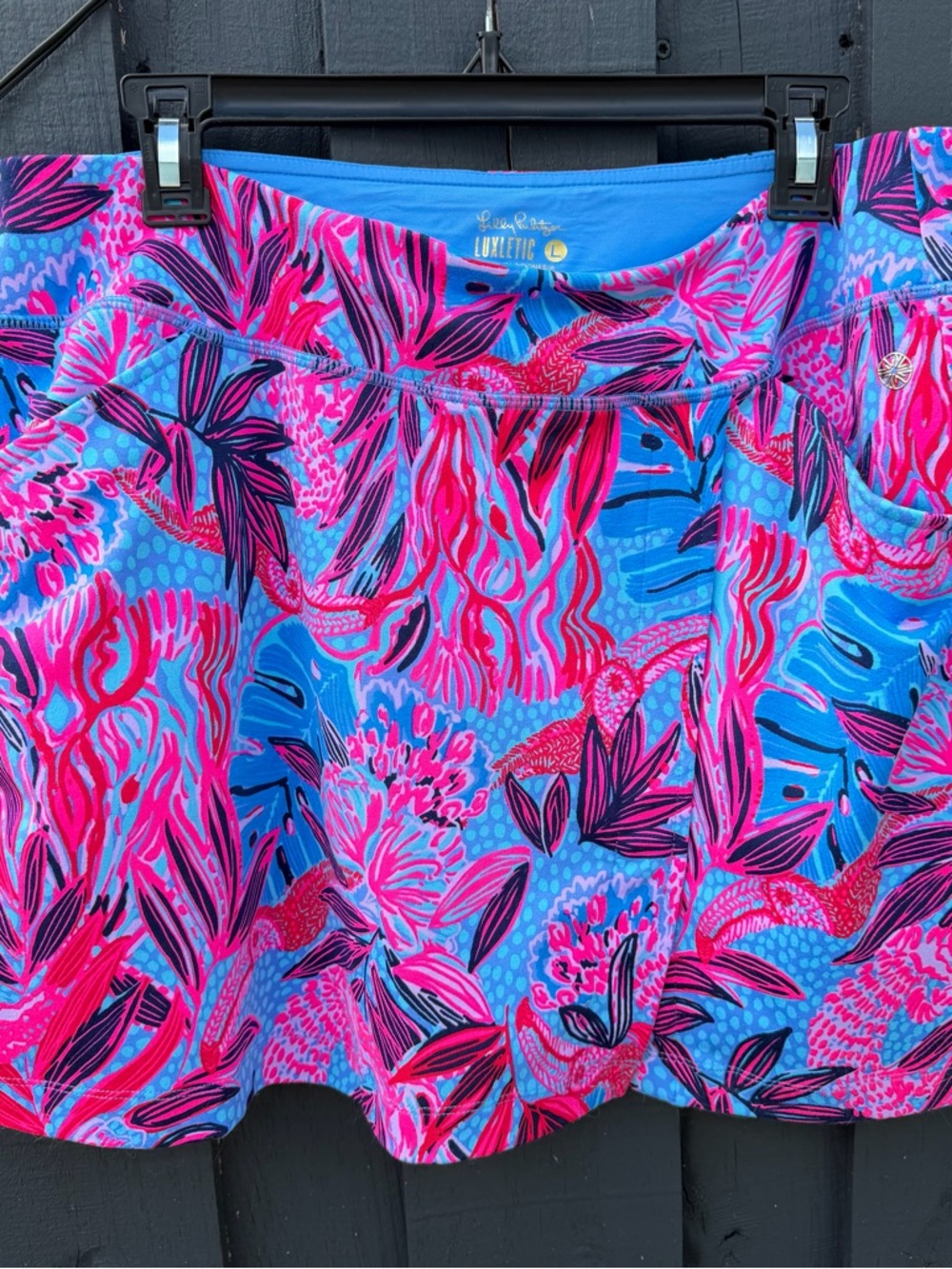 Lilly Pulitzer Skort Luxletic Upf 50+ Semana Skort Ruby Red Wild